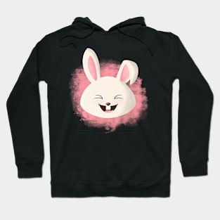 Pinky Rabbit Watercolor Illustration Hoodie